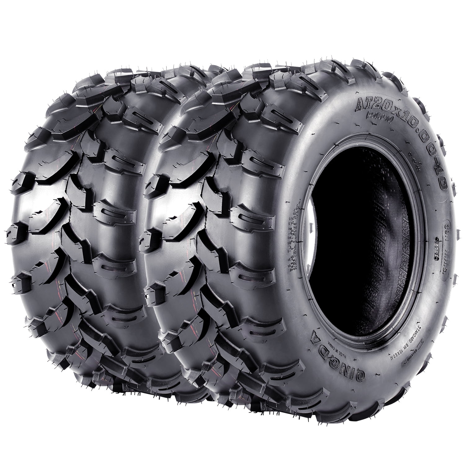 25x1012 6PR TL UTV ATV Tire All Terrain 25x10x12 Tires, Rim 12x7, OD 25in, SW 10in, Max Load
