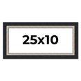 thumbnail image 1 of 25x10 Frame Black Real Wood Picture Frame Width 2.25 Inches | Interior Frame Depth 0.5 Inches |, 1 of 8