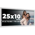 thumbnail image 1 of 25x10 Frame White Real Wood Picture Frame Width 0.75 inches | Interior Frame Depth 0.5 inches |, 1 of 8