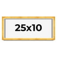 thumbnail image 1 of 25x10 Shadow Box Frame Gold | 1.625 Inches Deep Real Wood Traditional Shadowbox Display Frame | UV, 1 of 5