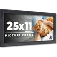 thumbnail image 1 of 25x11 Frame Black Passaggi Solid Wood Picture Frame Width 1.5 Inches | Interior Depth 0.5 Inches |, 1 of 8