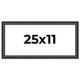 thumbnail image 1 of 25x11 Frame Black Real Wood Picture Frame Width 1.25 inches | Interior Frame Depth 0.5 inches |, 1 of 8