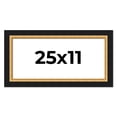thumbnail image 1 of 25x11 Frame Gold Real Wood Picture Frame Width 2.25 Inches | Interior Frame Depth 0.5 Inches |, 1 of 8