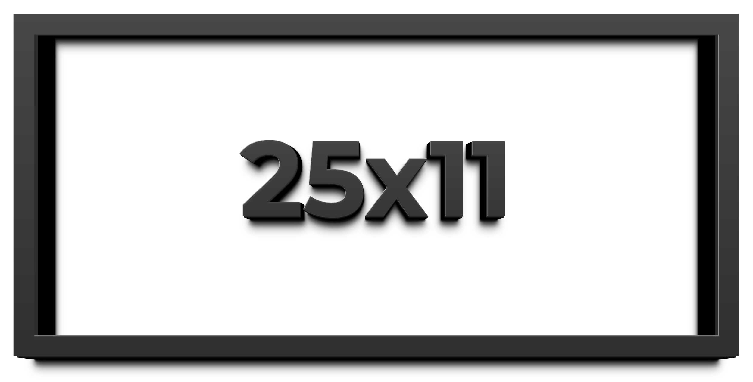 25x11 Shadow Box Frame Black | 1 inches Deep Real Wood Contemporary ...
