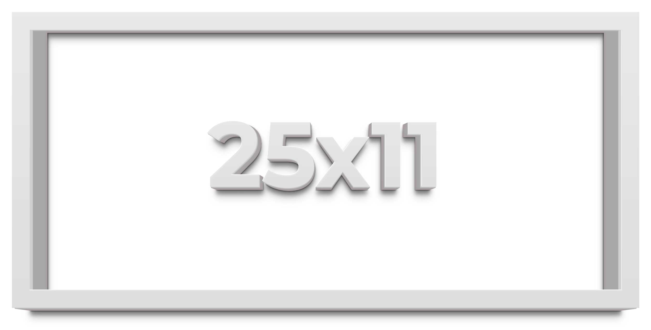 25x11 Shadow Box Frame White | 2 Inches Deep Real Wood Contemporary ...
