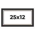 thumbnail image 1 of 25x12 Frame Black Real Wood Picture Frame Width 2.25 Inches | Interior Frame Depth 0.5 Inches |, 1 of 8