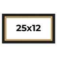 thumbnail image 1 of 25x12 Frame Gold Real Wood Picture Frame Width 2.25 Inches | Interior Frame Depth 0.5 Inches |, 1 of 8