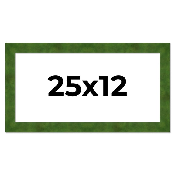 25x12 Frame Green Burl Solid Wood Picture Frame | 1.75 Inches Moulding Width | Interior Frame Depth