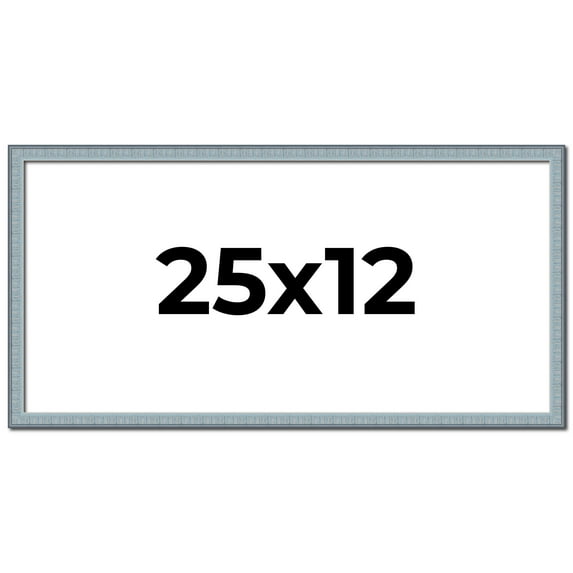 25x12 Frame Rustic Sky Blue Solid Wood Picture Frame | 0.75 Inch Moulding Width |Includes UV