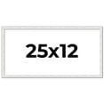 thumbnail image 1 of 25x12 Frame White Real Wood Picture Frame Width 0.75 inches | Interior Frame Depth 0.5 inches |, 1 of 8
