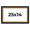 thumbnail image 1 of 25x14 Frame Gold Real Wood Picture Frame Width 2.25 Inches | Interior Frame Depth 0.5 Inches |, 1 of 8