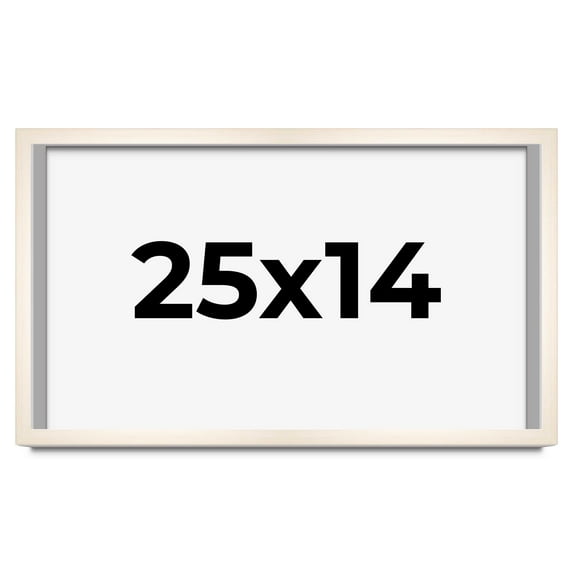 25x14 Frame White Wheat Solid Wood Picture Frame | Moulding Width 0.75 Inches | Interior Depth 0.5