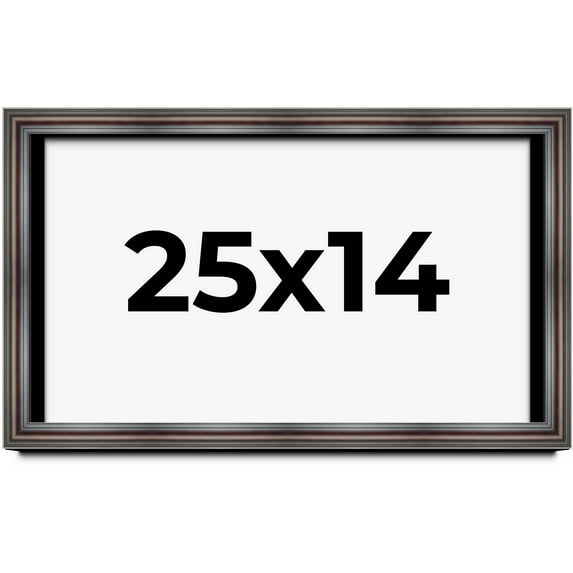 25x14 Shadow Box Frame Brown Cherry | 2.625 Inches Deep Pine Wood Traditional Shadowbox Display