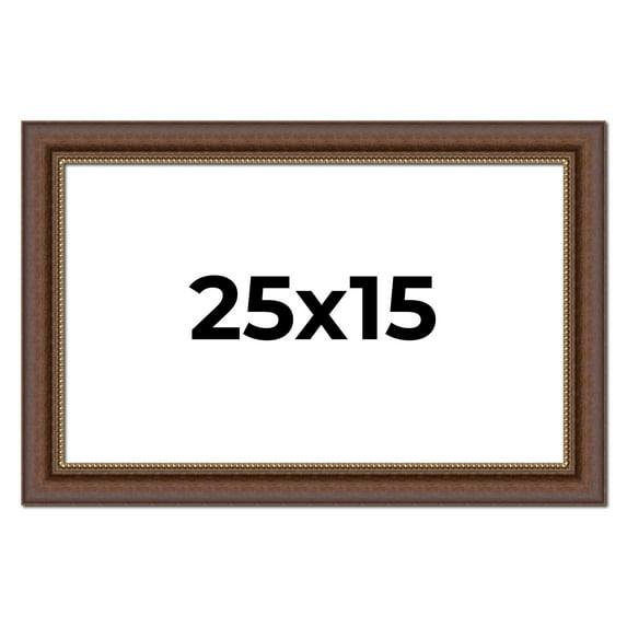 25x15 Copper and Brown Real Wood Picture Frame Width 2 inches | Interior Frame Depth 0.5 inches |