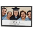 thumbnail image 1 of 25x15 Frame Black Charcoal Grey Wood Textured Picture Frame | 0.75 Inch Moulding Width | Gunmetal, 1 of 8