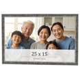 thumbnail image 1 of 25x15 Frame Silver Grey Distressed Solid Wood Picture Frame | 0.75 Inch Moulding Width | Interior, 1 of 8