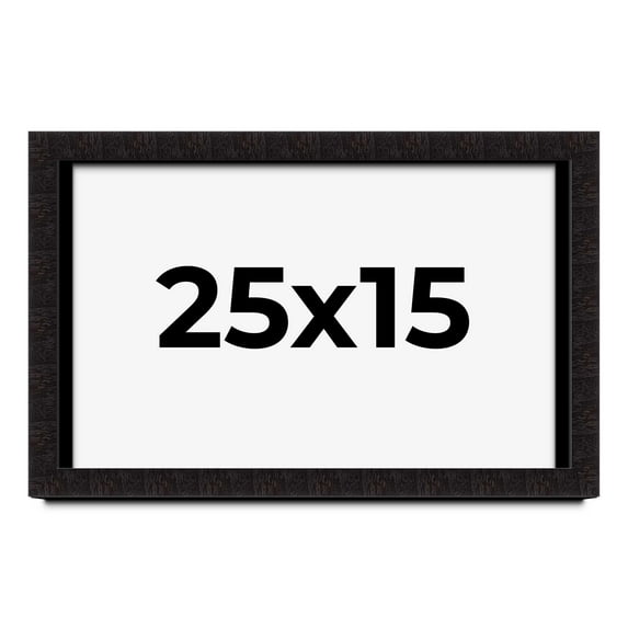 25x15 Shadow Box Black Solid Wood Display Picture Frame | 1 Inch Rabbet Depth | | 1.375 Inch