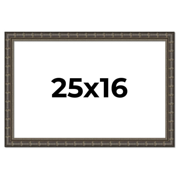 25x16 Frame Black Bamboo Solid Wood Picture Frame Width 1.5 Inches | Interior Frame Depth 0.5