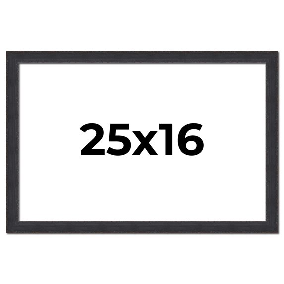 25x16 Frame Black Real Wood Picture Frame Width 1.25 Inches | Interior Frame Depth 0.5 Inches |