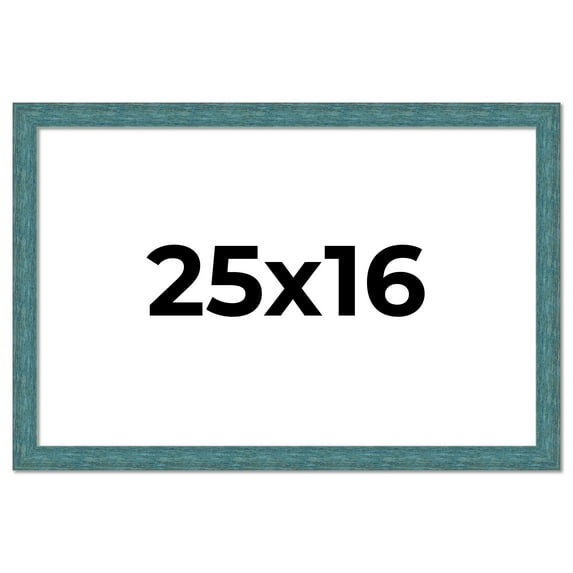 25x16 Frame Blue Rustic Barnwood Solid Wood Picture Frame Width 1.25 Inches | Interior Depth 0.5