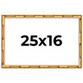 thumbnail image 1 of 25x16 Frame Gold Bamboo Picture Frame - Complete Modern Photo Frame Includes UV Acrylic Shatter, 1 of 8