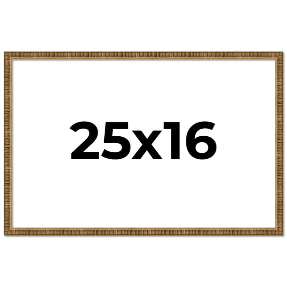 25x16 Frame Gold Kingsley Distressed Solid Wood Picture Frame Width 0.75 Inches | Interior Frame