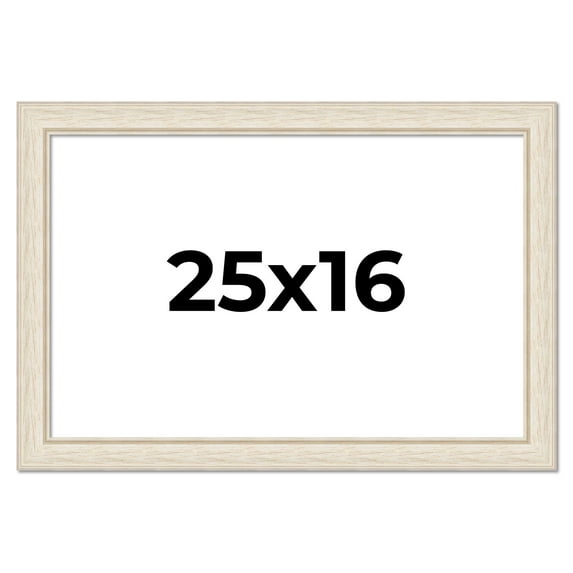 25x16 Frame White Real Wood Picture Frame Width 1.75 inches | Interior Frame Depth 0.5 inches |