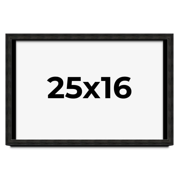 25x16 Shadow Box Black Rustic Barnwood Display Frame | 1.125 Inch Deep | 0.875 Inch Moulding Width