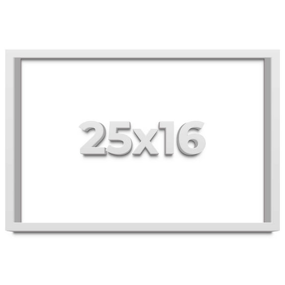 25x16 Shadow Box Frame White | 2 Inches Deep Real Wood Contemporary Shadowbox Display Frame | UV