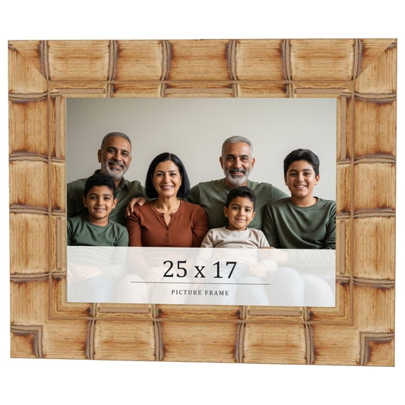 25x17 Frame Beige Real Wood Picture Frame Width 3 inches | Interior Frame Depth 0.5 inches |