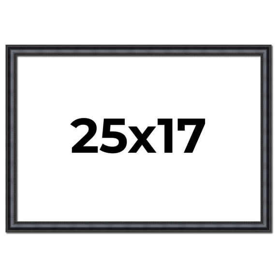 25x17 Frame Black Real Wood Picture Frame Width 1.25 inches | Interior Frame Depth 0.5 inches |