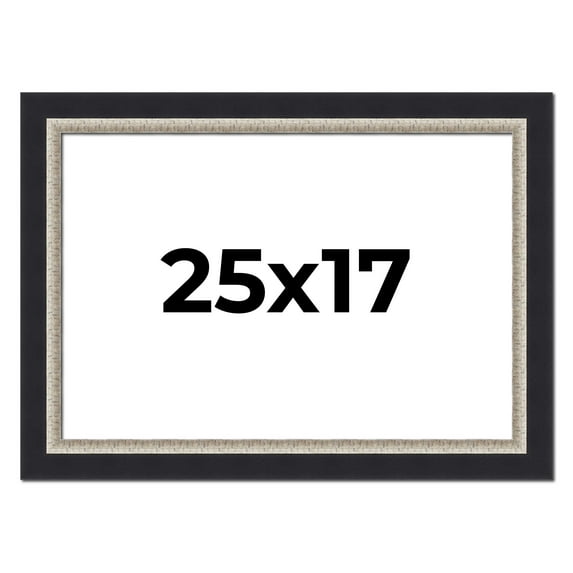 25x17 Frame Black Real Wood Picture Frame Width 2.25 Inches | Interior Frame Depth 0.5 Inches |