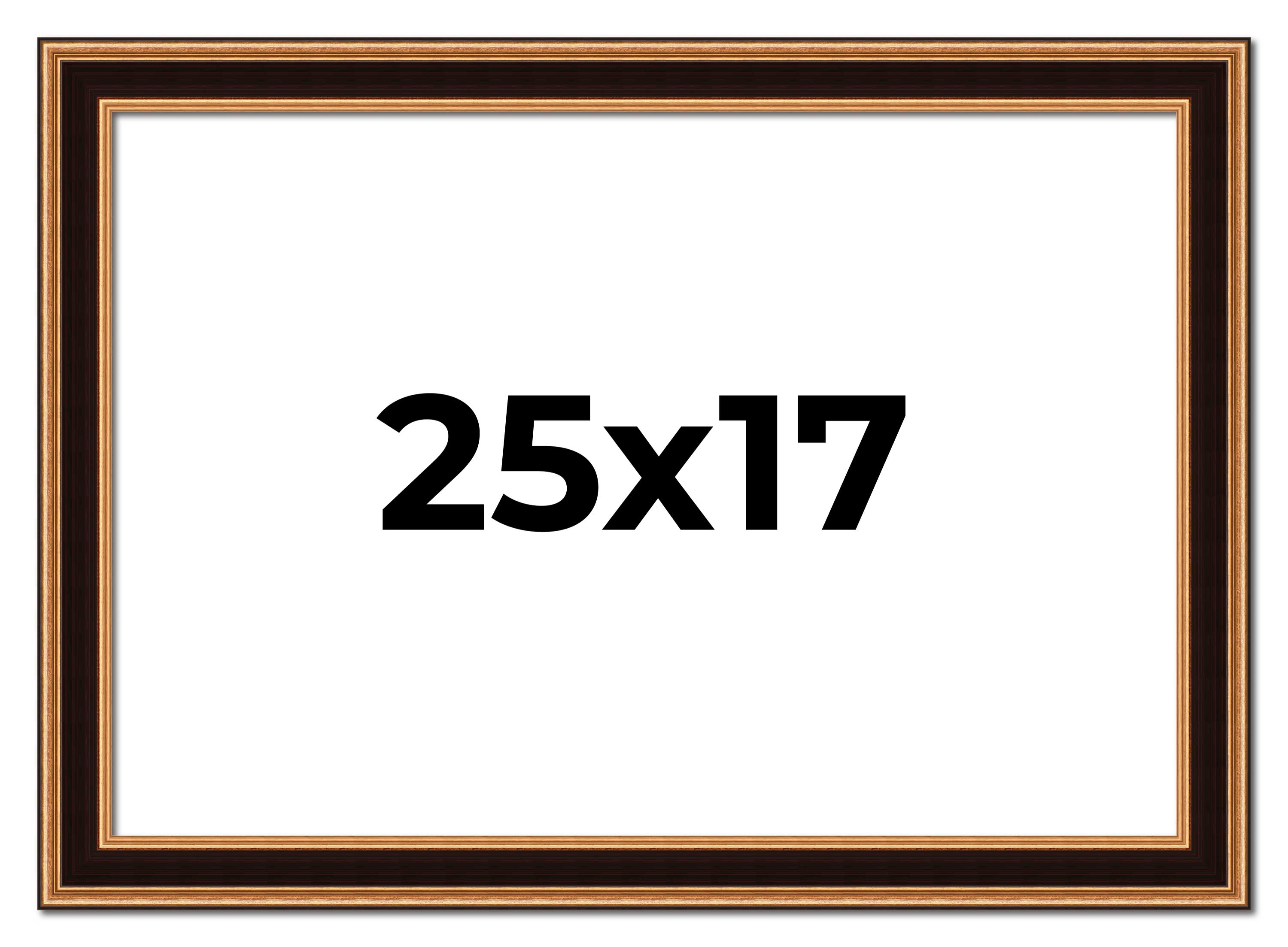 25x17 Frame Gold Brown Plein Air Vintage Solid Wood Picture Frame | 1. ...