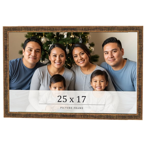 25x17 Frame Gold Kingsley Distressed Solid Wood Picture Frame Width 0.75 Inches | Interior Frame
