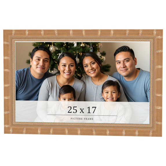 25x17 Frame Gold Real Wood Picture Frame Width 1.5 inches | Interior Frame Depth 0.5 inches |