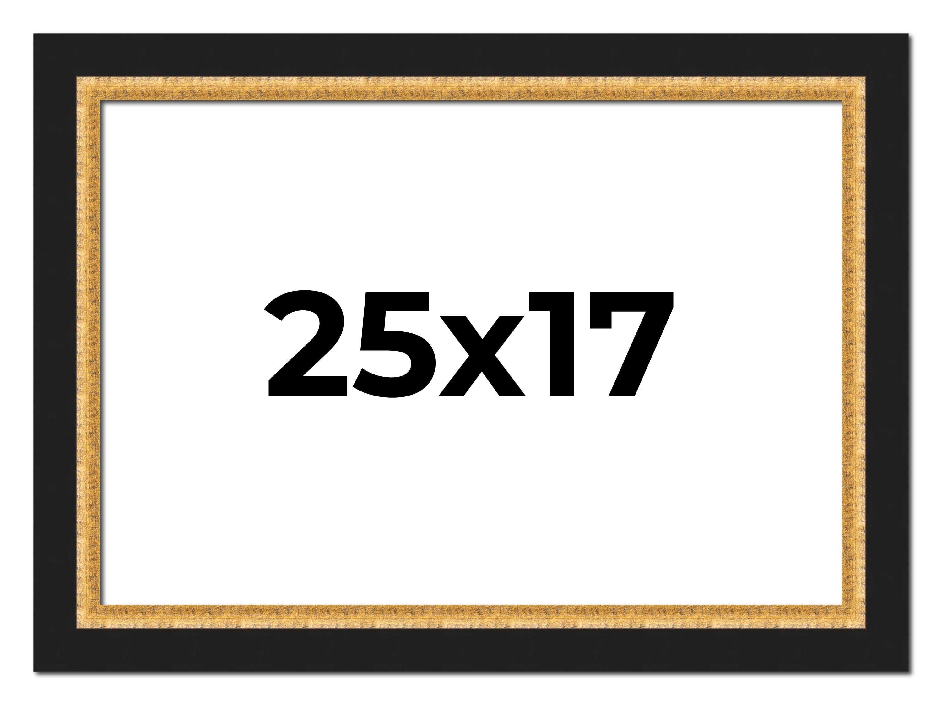 25x17 Frame Gold Real Wood Picture Frame Width 2.25 Inches | Interior ...