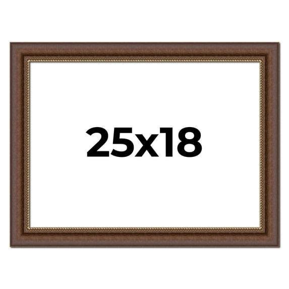 25x18 Copper and Brown Real Wood Picture Frame Width 2 inches | Interior Frame Depth 0.5 inches |