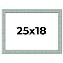 25x18 Frame Blue Teal Distressed Solid Wood Picture Frame | 1.625 Inch Moulding Width | Sonoma Blue