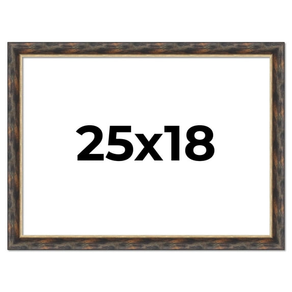 25x18 Frame Gold Real Wood Picture Frame Width 1.5 inches | Interior Frame Depth 0.5 inches |