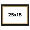 thumbnail image 1 of 25x18 Frame Gold Real Wood Picture Frame Width 2.25 Inches | Interior Frame Depth 0.5 Inches |, 1 of 8