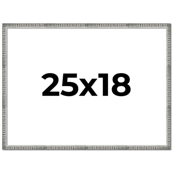 25x18 Frame Silver Picture Frame - Complete Modern Photo Frame Includes UV Acrylic Shatter Guard