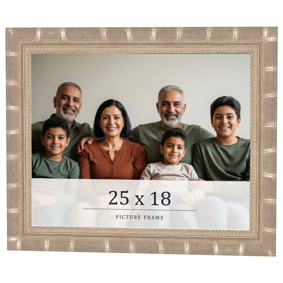 25x18 Frame Silver Real Wood Picture Frame Width 1.5 inches | Interior Frame Depth 0.5 inches |