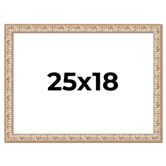 25x18 Frame White Real Wood Picture Frame Width 1.5 inches | Interior Frame Depth 0.5 inches |