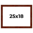 thumbnail image 1 of 25x18 Walnut Brown Veneer Real Wood Picture Frame Width 1.75 inches | Interior Frame Depth 0.5, 1 of 8