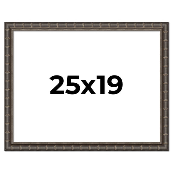 25x19 Frame Black Bamboo Solid Wood Picture Frame Width 1.5 Inches | Interior Frame Depth 0.5