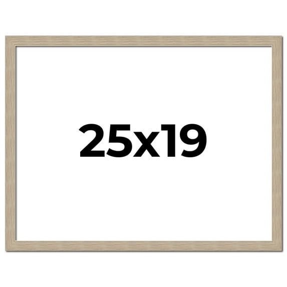 25x19 Frame Grey Solid Wood Picture Frame Width 1 Inches | Interior Frame Depth 0.5 Inches |