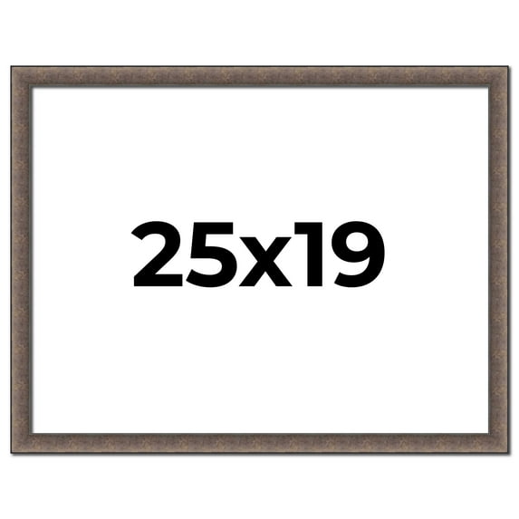25x19 Frame Silver Real Wood Picture Frame Width 1.25 Inches | Interior Frame Depth 0.5 Inches |