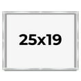 thumbnail image 1 of 25x19 Frame Silver Whitewashed Wood Grain Solid Wood Shadow Box | 0.75 Inch Moulding Width | 0.75, 1 of 8