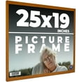 thumbnail image 1 of 25x19 Honey Brown Real Wood Picture Frame Width 0.75 inches | Interior Frame Depth 0.5 inches |, 1 of 8