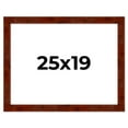 thumbnail image 1 of 25x19 Walnut Brown Veneer Real Wood Picture Frame Width 1.75 inches | Interior Frame Depth 0.5, 1 of 8